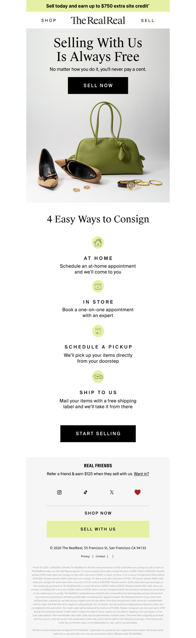 Consigning with us is free