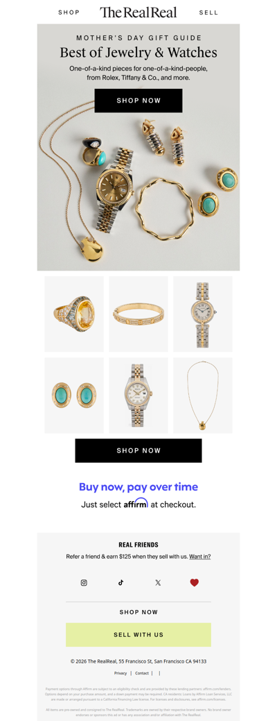 Jewelry and watches practically made for gifting