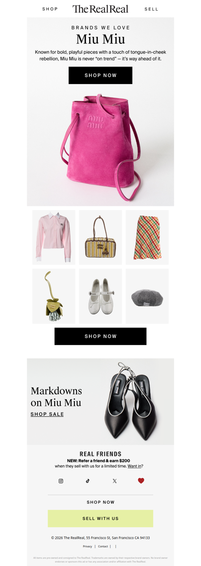When in doubt, shop Miu Miu
