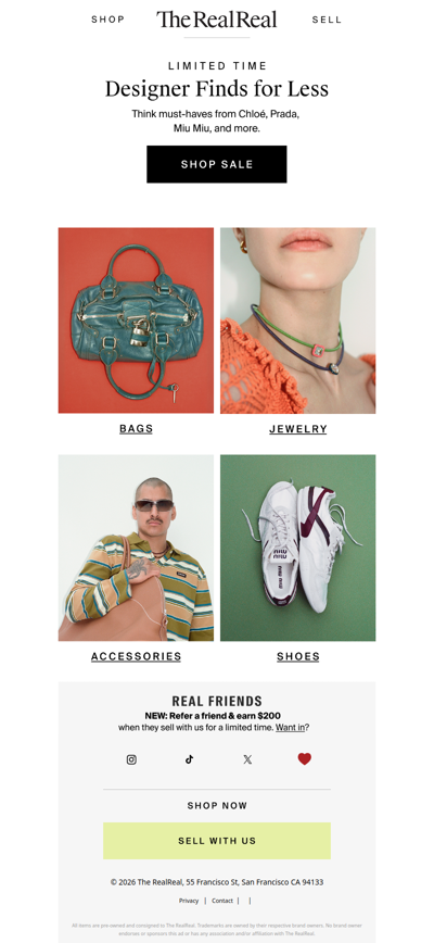 Fresh deals on your favorite designers