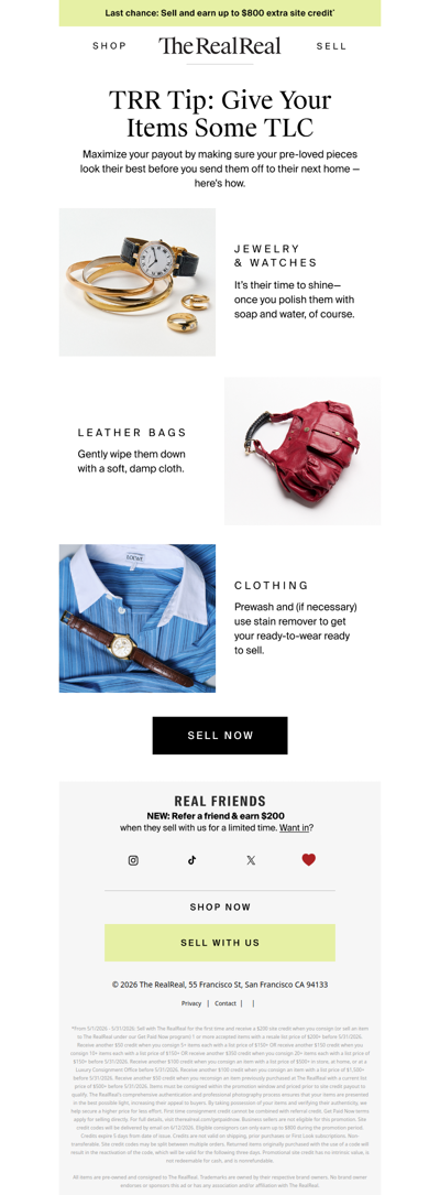 TRR tip: Earn the most for your items