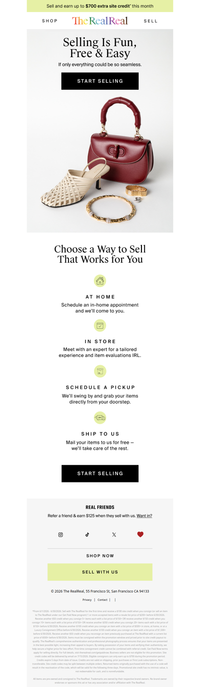 Selling with us is always free and simple