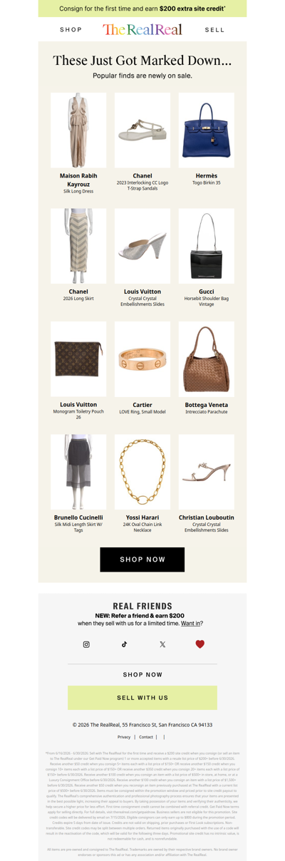 New sale items just added