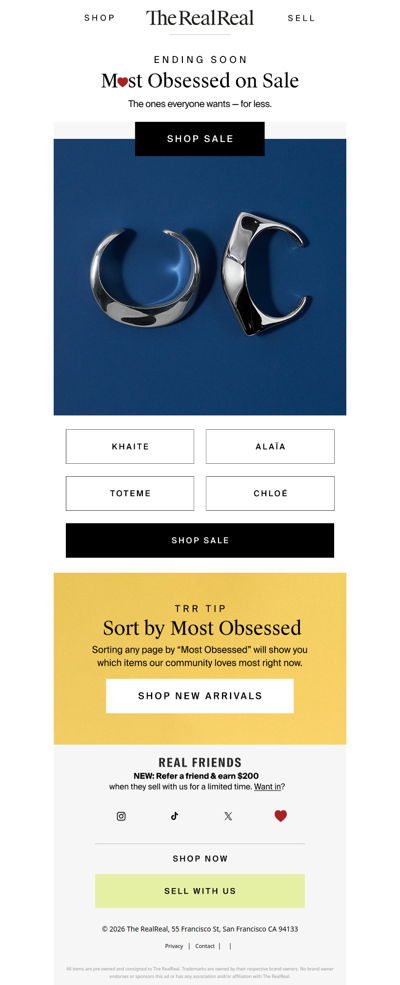 Final hours to shop our Most Obsessed pieces on sale