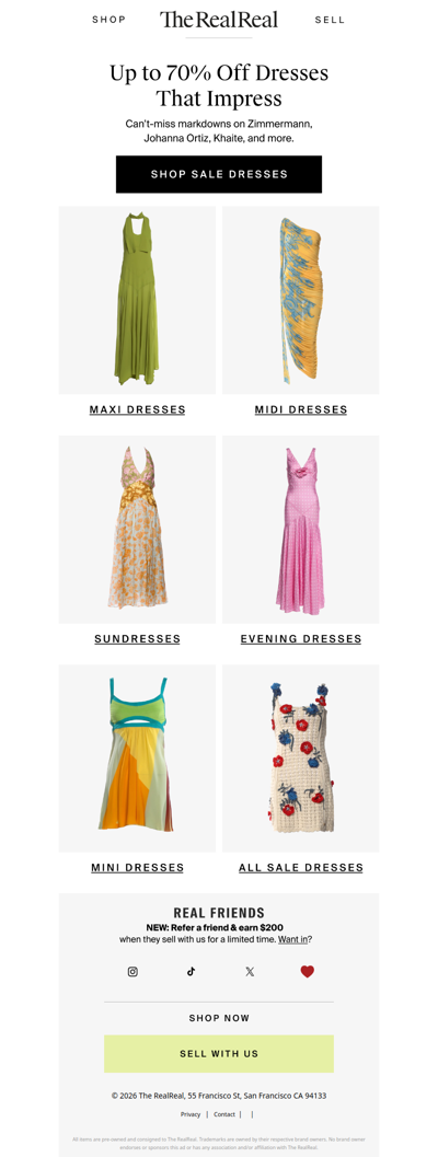 Sooo many dresses up to 70% off