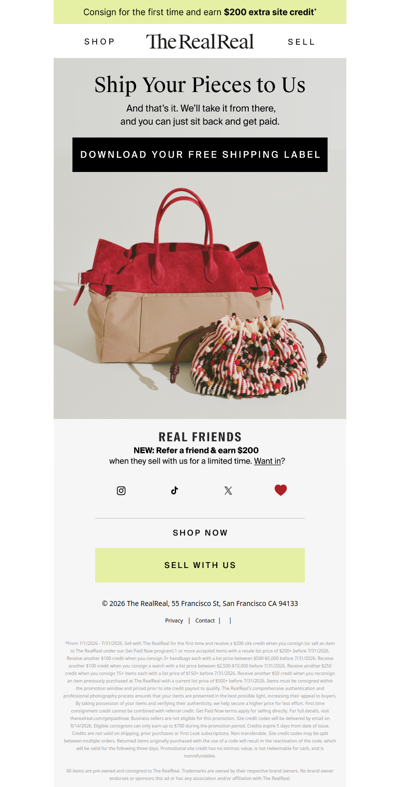 Ship your pieces to us (it’s free)