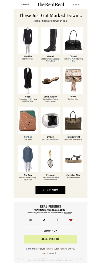 New sale items just added