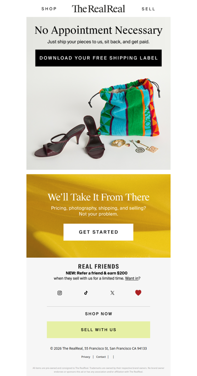 RE: Your free shipping label