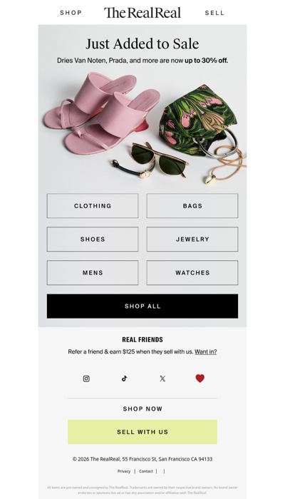 New month, new markdowns