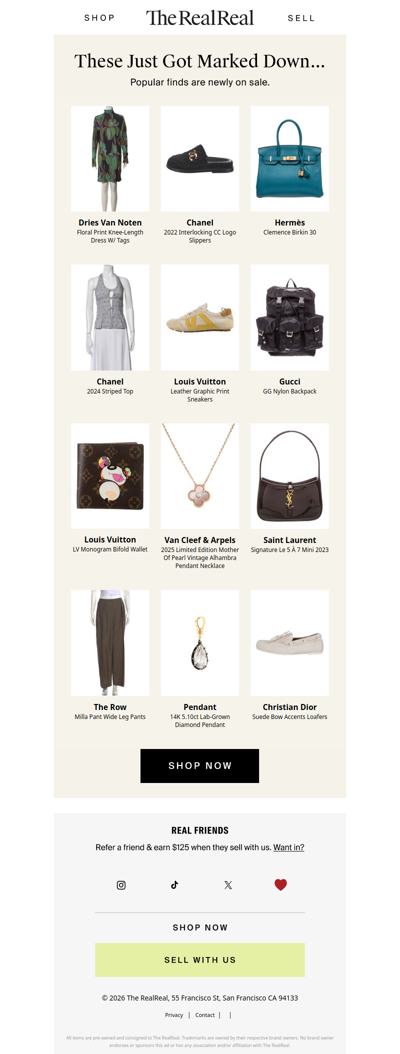 New sale items just added