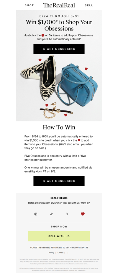 Win $1,000 to shop your Obsessions