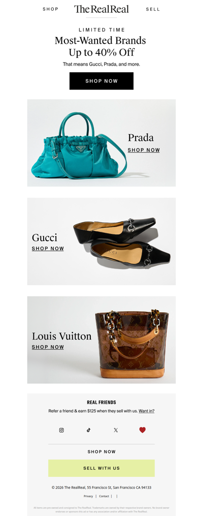 Prada, Gucci & more — on sale
