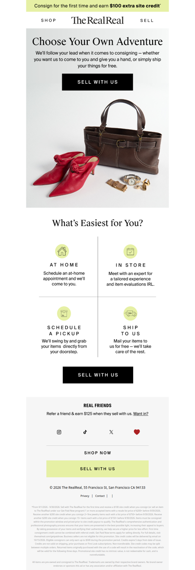 Choose how you want to consign with us