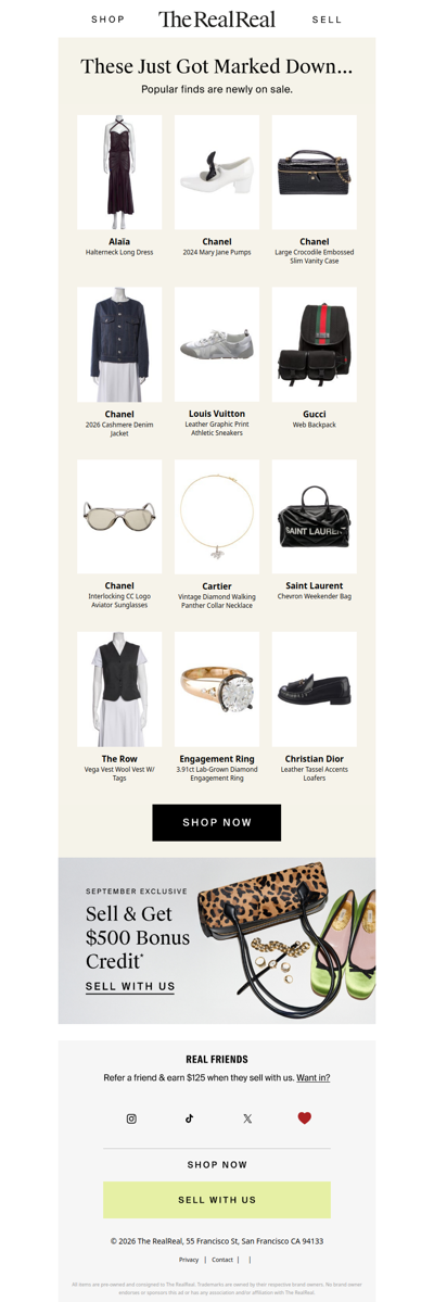 New sale items just added