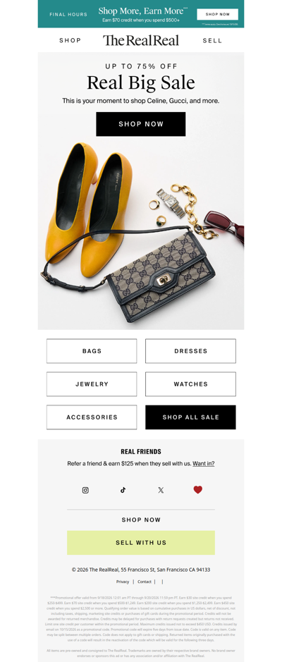 Real. Big. Sale.