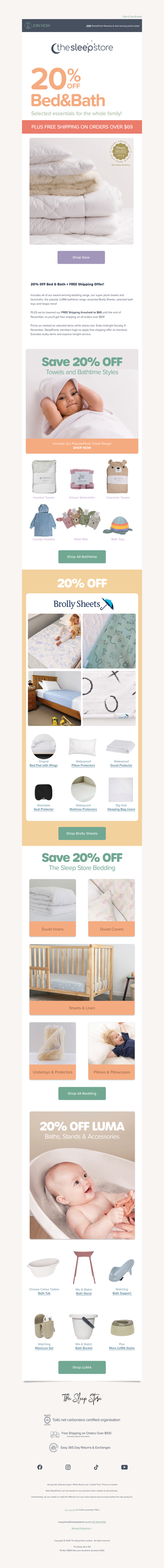 20% OFF Bed & Bath