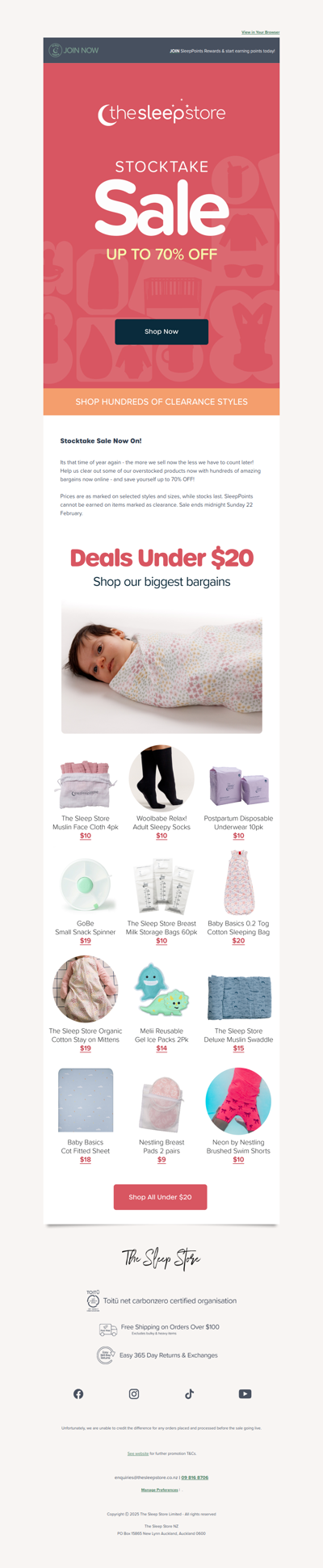 STOCKTAKE SALE - Up to 70% OFF