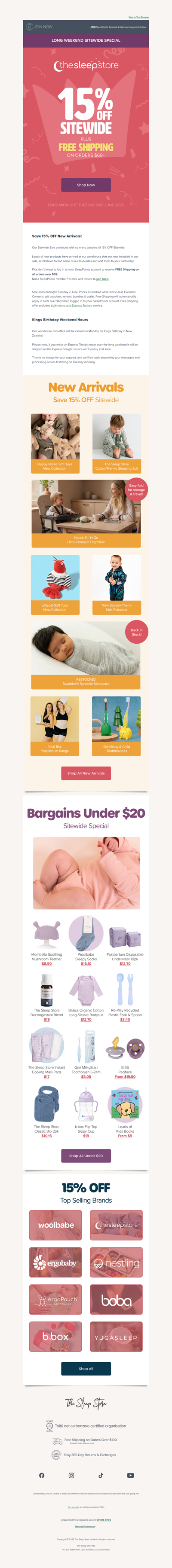 15% OFF New Arrivals (+ everything else!)