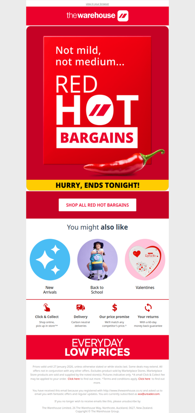 LAST CHANCE 🔥 Red Hot Bargains End Tonight!