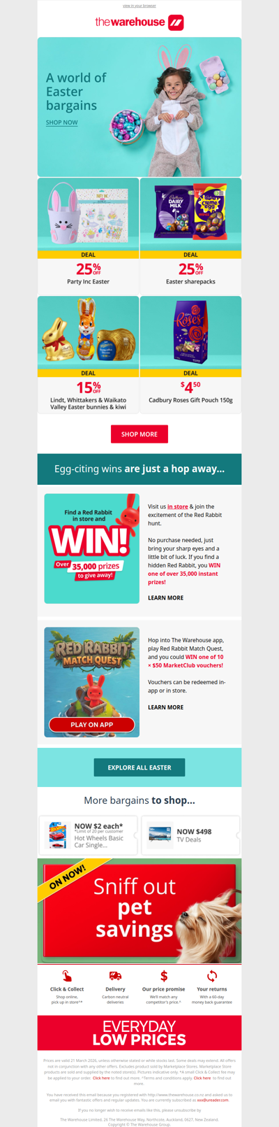 Bargains + Prizes? Hop to It! 🐰🎉