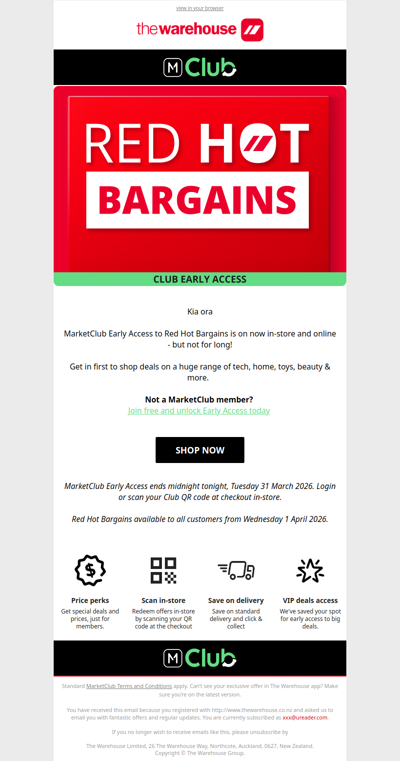 🚨 Red Hot Bargains Early Access On Now 🚨