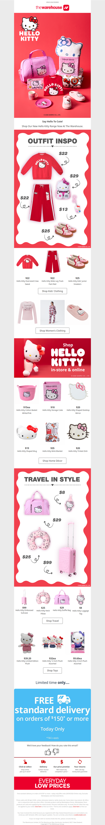 Hello Kitty Has Arrived at The Warehouse! 🩷🐱