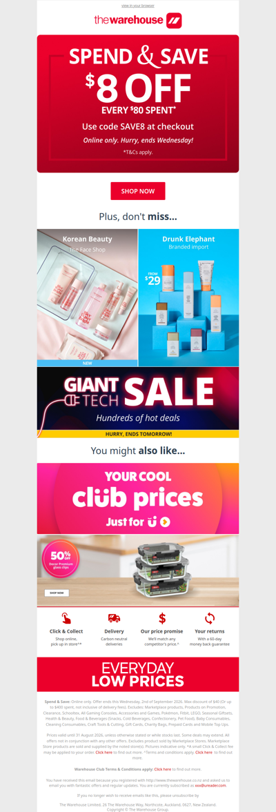 $8 Off Every $80 Spent*✨
