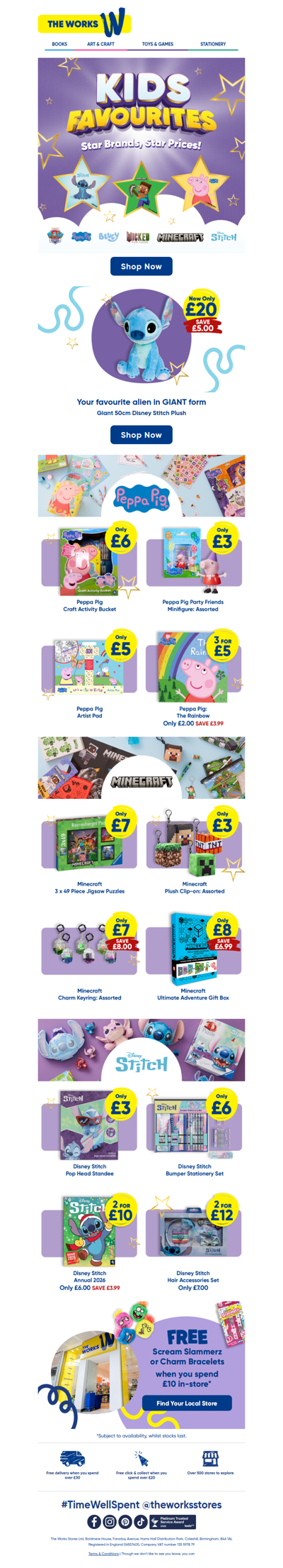 ⭐Top picks from Minecraft, Stitch & Peppa Pig⭐