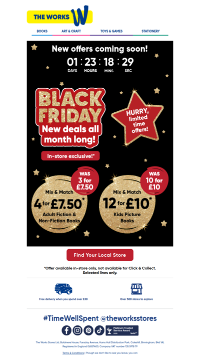 Limited time Black Friday book offers in-store!