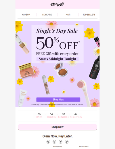 Singles Day Starts at MIDNIGHT! Don’t Miss Out 💥