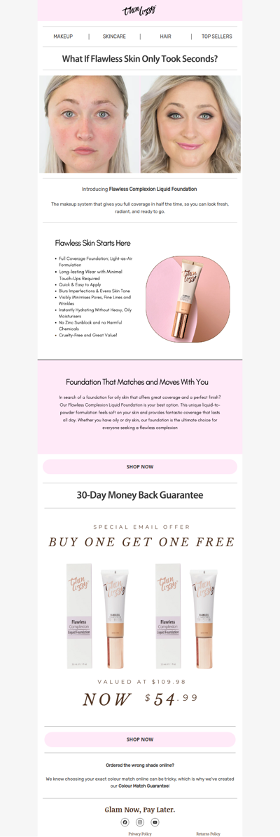 Buy One Flawless Foundation, Get One FREE!