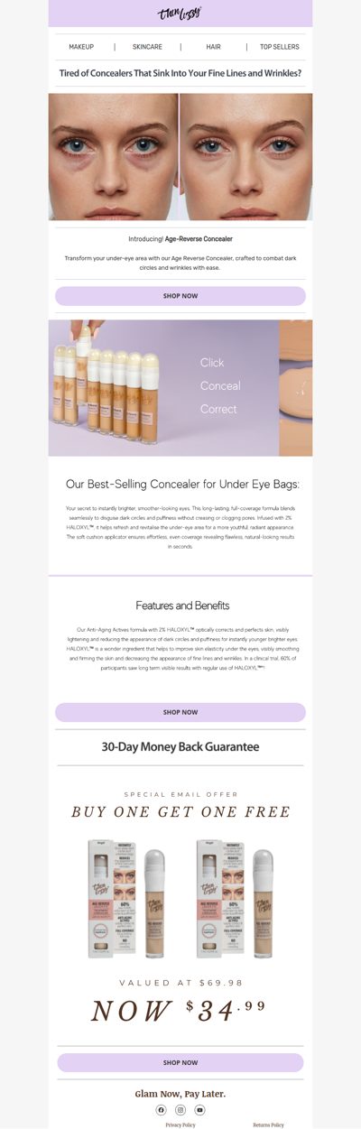 Tired of Concealers Settling Into Your Fine Lines and Wrinkles?