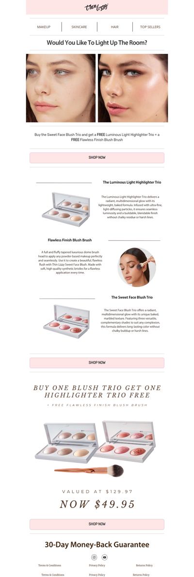 Buy the Blush Trio 💕 Get the Highlighter Trio + Brush FREE!