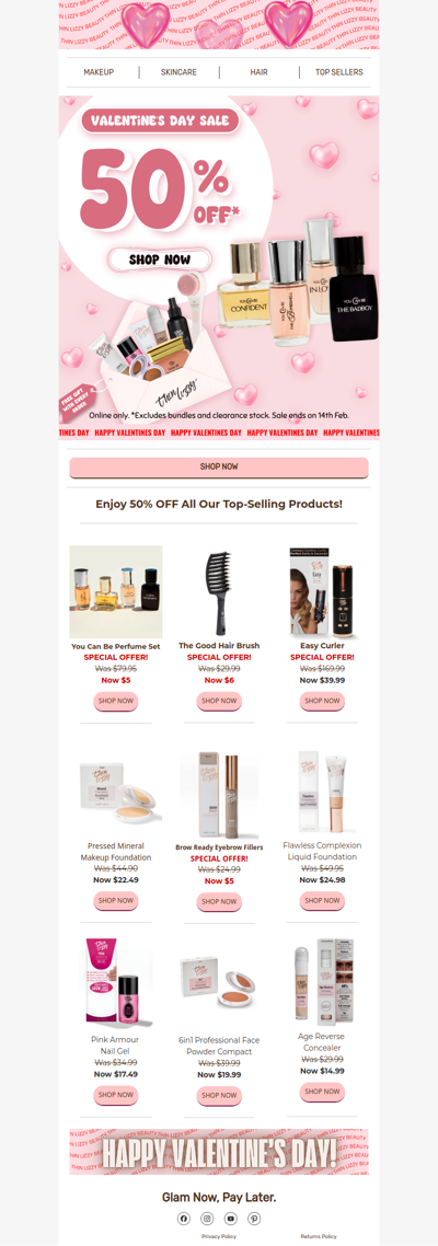 Don’t Miss This: 50% OFF Valentine's Day 💘