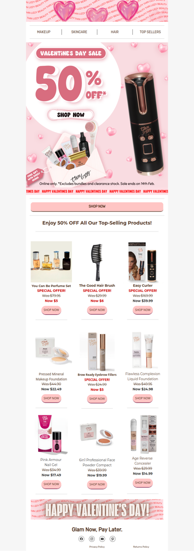 Upgrade Your Makeup Routine This Valentine's Day — 50% OFF 💘