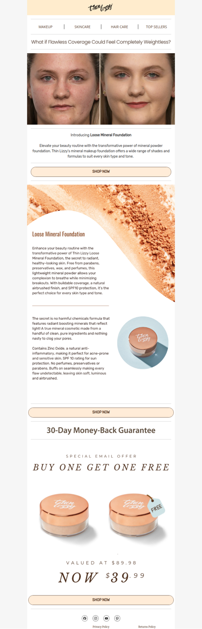 Skin-friendly coverage