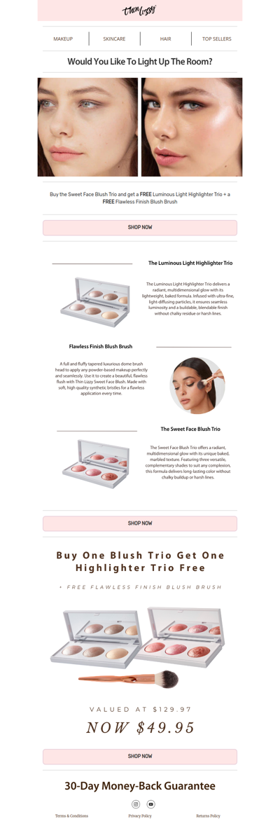 Three shades. Endless ways to glow.