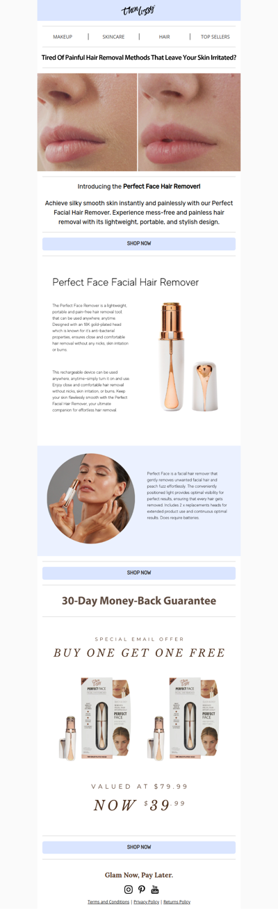 Smooth skin. Zero pain.