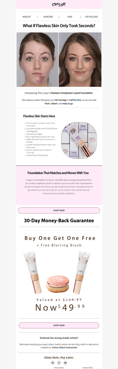 Buy One Flawless Foundation, Get One FREE!