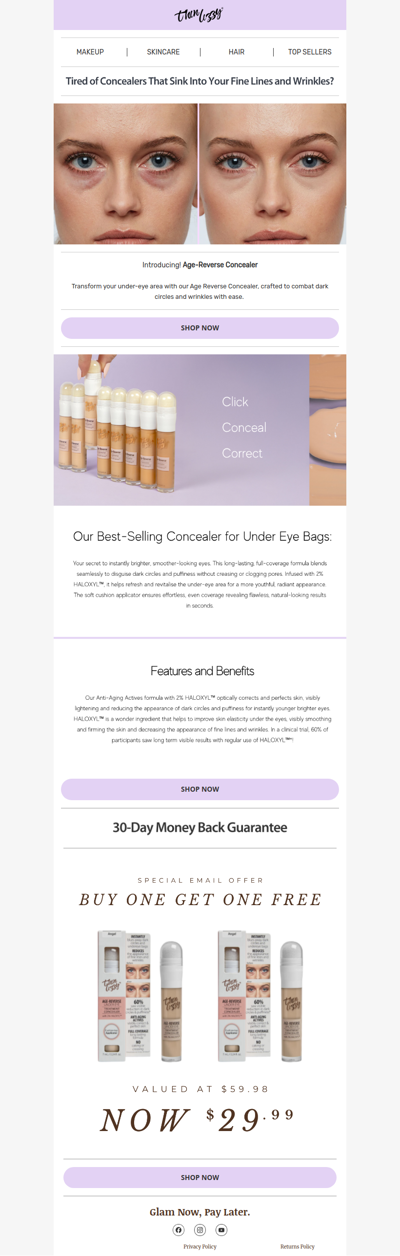 Tired of Concealers Settling Into Your Fine Lines and Wrinkles?