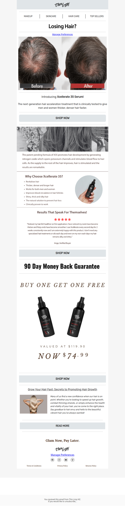 Transform thinning hair