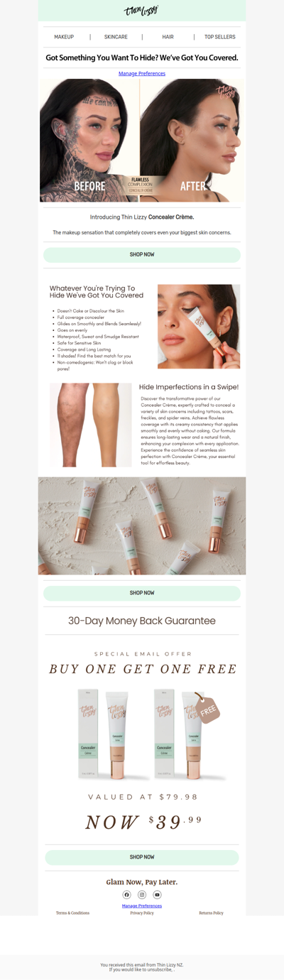 Buy One Concealer Crème, Get One FREE!