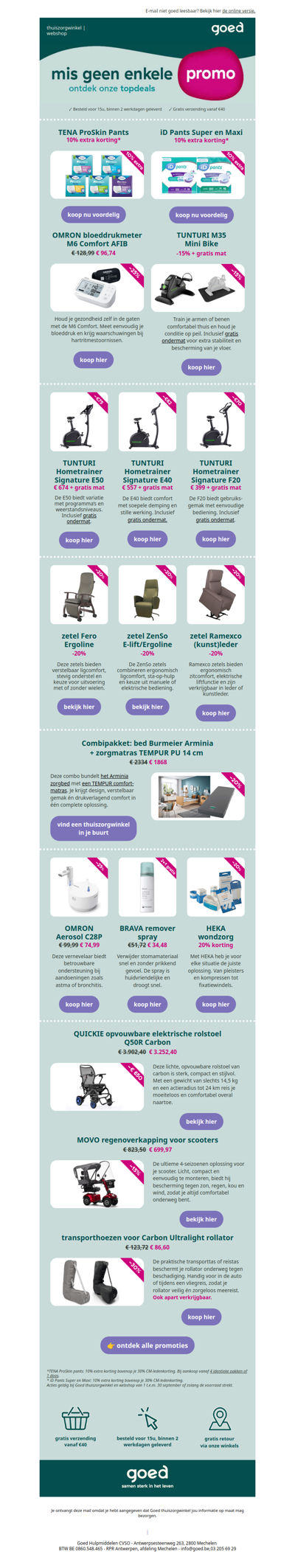 profiteer van scherpe kortingen op zorg en comfort