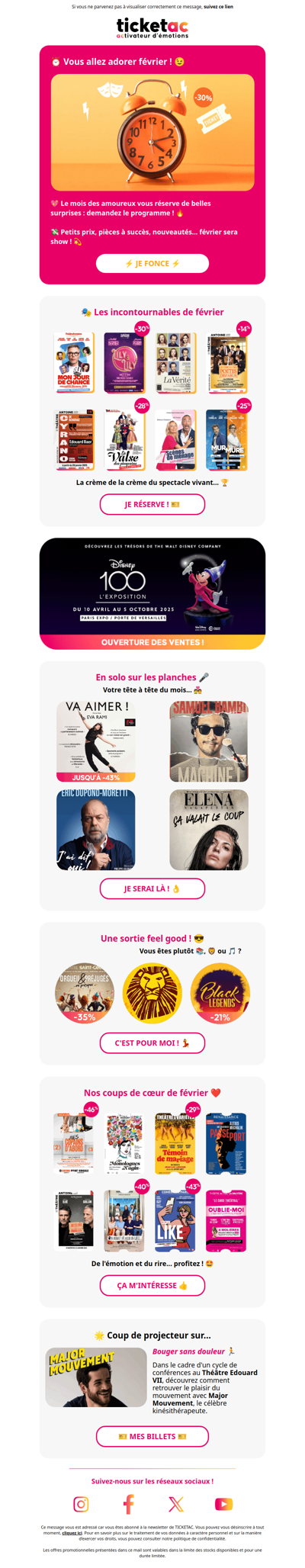 🎭 Sorties : Votre Programme de Février !