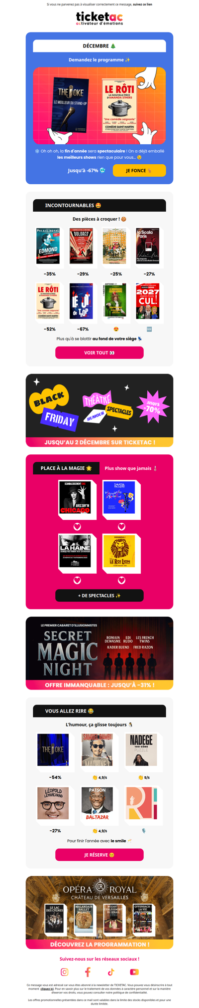 🎭 Sorties : Votre programme de Décembre !