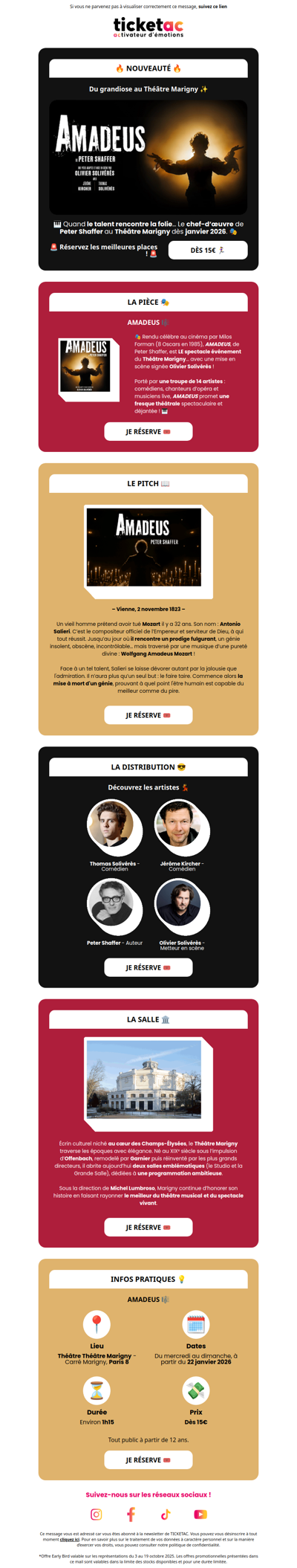 🎭 Amadeus : le plus grand spectacle de 2026 !