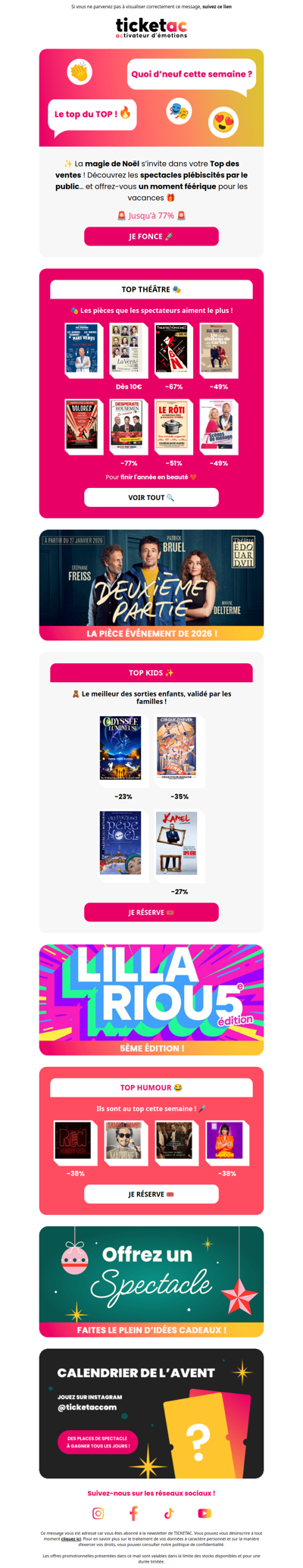 👏 Théâtre : le Top du TOP !