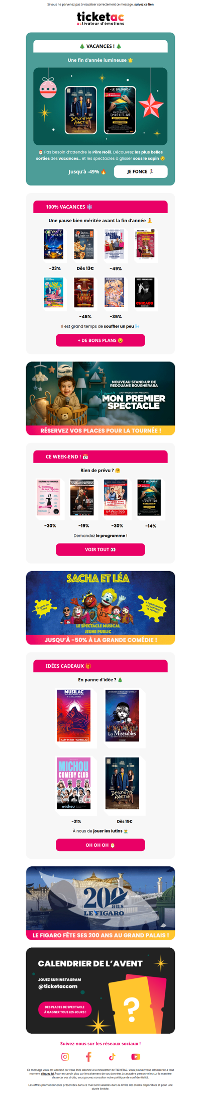 🎄 Votre Programme des Vacances !