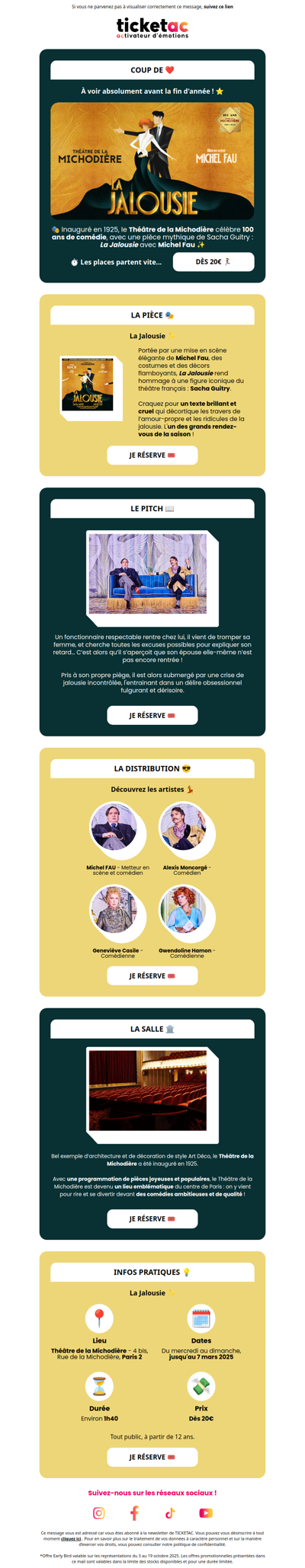 🎭 Michel Fau triomphe à la Michodière !