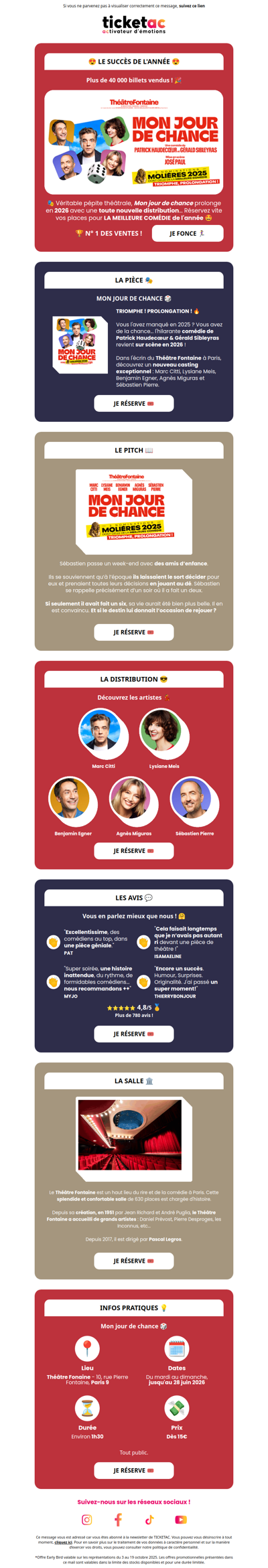 😍 Théâtre : le succès de l’année !